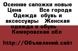 Осенние сапожки новые › Цена ­ 600 - Все города Одежда, обувь и аксессуары » Женская одежда и обувь   . Кемеровская обл.